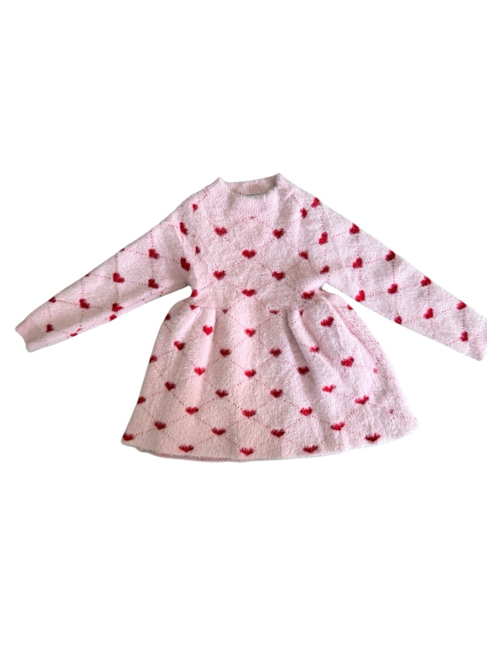 Lola + The Boys Soft Pink Fuzzy Knit Sweater